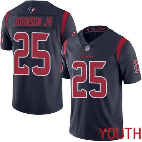 Houston Texans Limited Navy Blue Youth Duke Johnson Jr Jersey NFL Football 25 Rush Vapor Untouchable